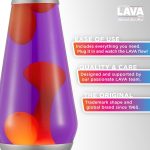 The Original Lava? Lamp - Large 52oz 16.3 - Vivid Twilight - Classic Liquid Motion Lamp - Orange Lava and Purple Liquid - Item #5119 (Amazon Exclusive)