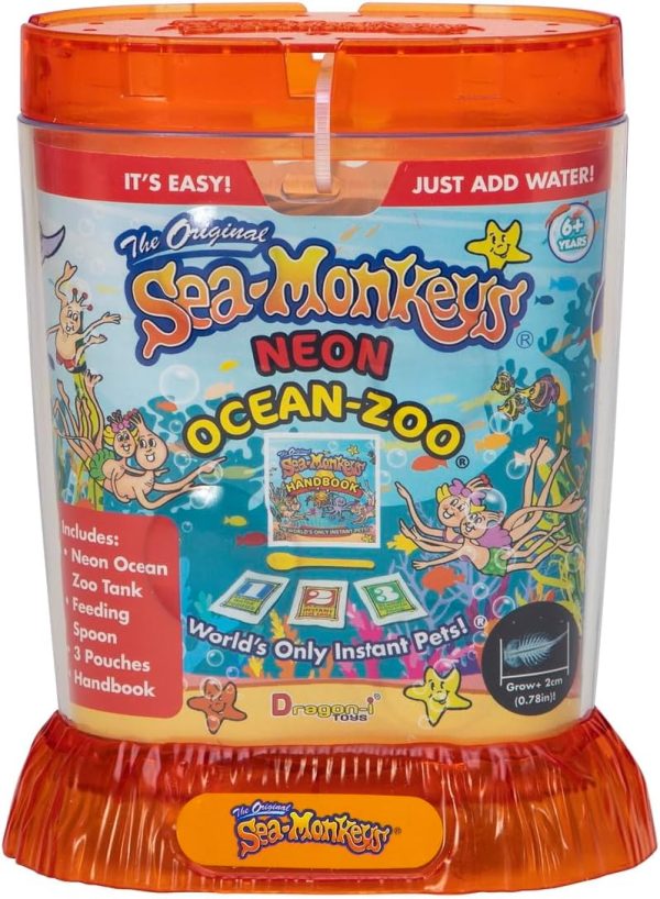 Sea-Monkeys? Ocean Zoo Neon - World's Only Instant Pets? - Assorted Colors - Ages 6+ (Pack of 1)